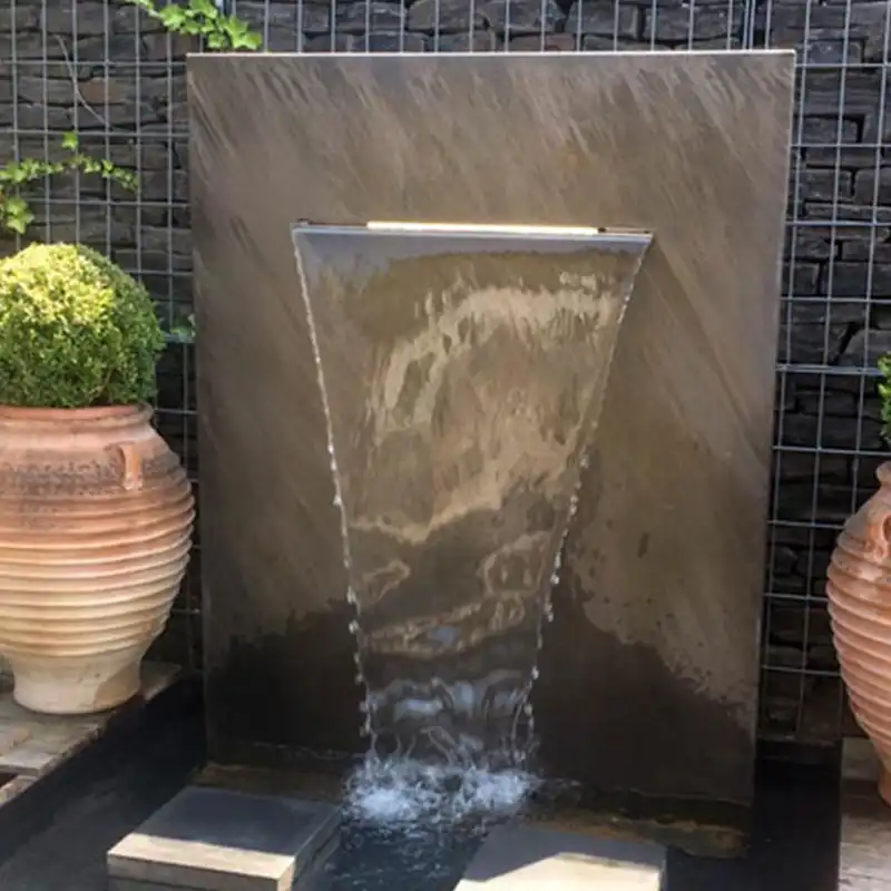 Fontaine D Eau Artificielle En Acier Inoxydable Decorative Pour L Interieur Ou L Exterieur Decoration Murale D Exterieur Piscine Fontaine Cascade Aliexpress