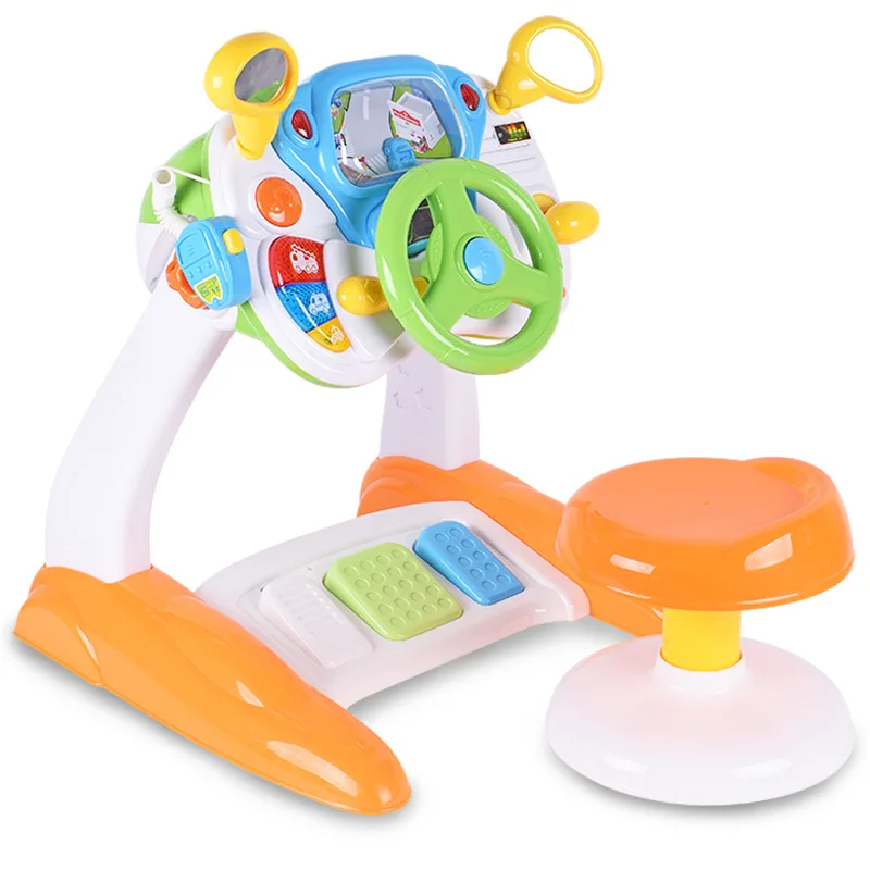 

Polaroid Steering Wheel Simulation Driving Cab Study Table Multifunctional Toy Table Children'S Educational Baby Toy Boy