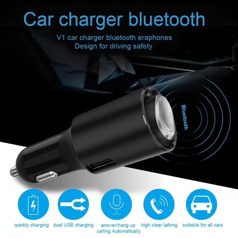 2 в 1 Беспроводные Bluetooth стерео наушники-вкладыши+ USB Автомобильное зарядное устройство