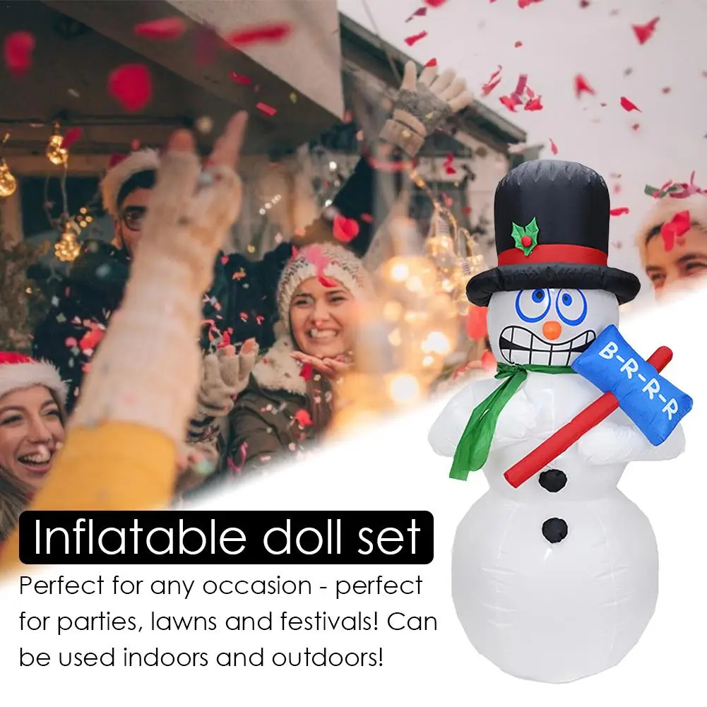 

Christmas Decorations 1.8m Shaking Snowman Electric Inflatable Inflatable Garden Ornaments Venue Layout Props