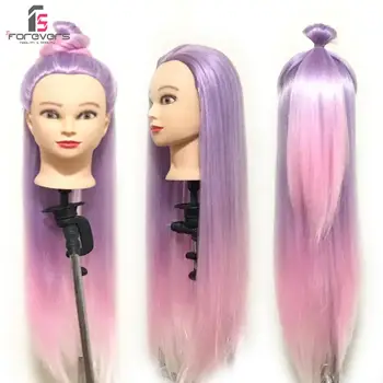 

24 Inch Training Heads With Long Thick Hairs Practice Hairdressing Mannequin Dolls Hair Styling Mannequin For Sale