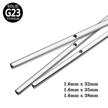 

10PCS G23 Titanium 14G Industrial Barbell Bar Replacement Accessories Straight Barbell Earrings Lip Nipple Piercing Jewelry 14G
