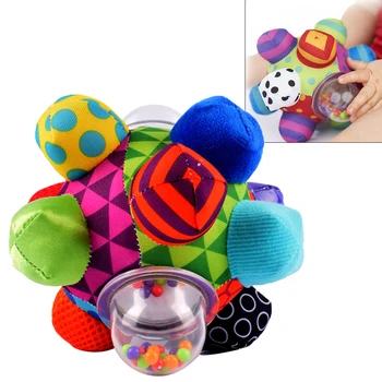 

Durable Grasping Toy Cloth Baby Development Parent Child Interactive With Loud Bell Soft Bumpy Ball Funny Non Toxic Kids Gift
