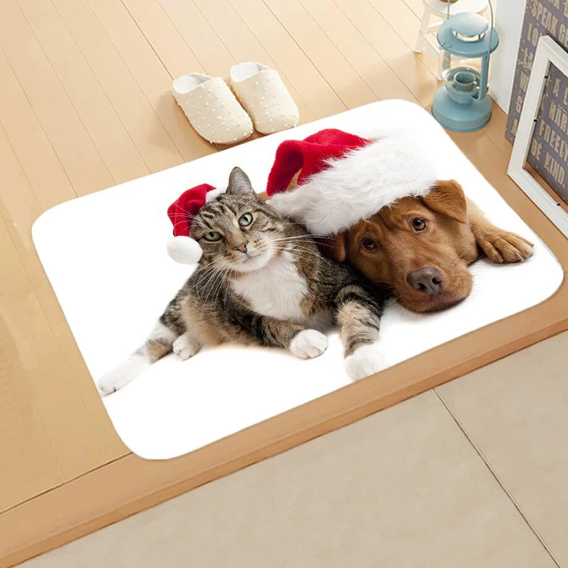 Рождественский домашний ковер с животным принтом, коврик для входной двери, коврик для ванной, кухни, коврик для двери, нескользящий напольный коврик, домашний Рождественский Декор - Цвет: Style 6