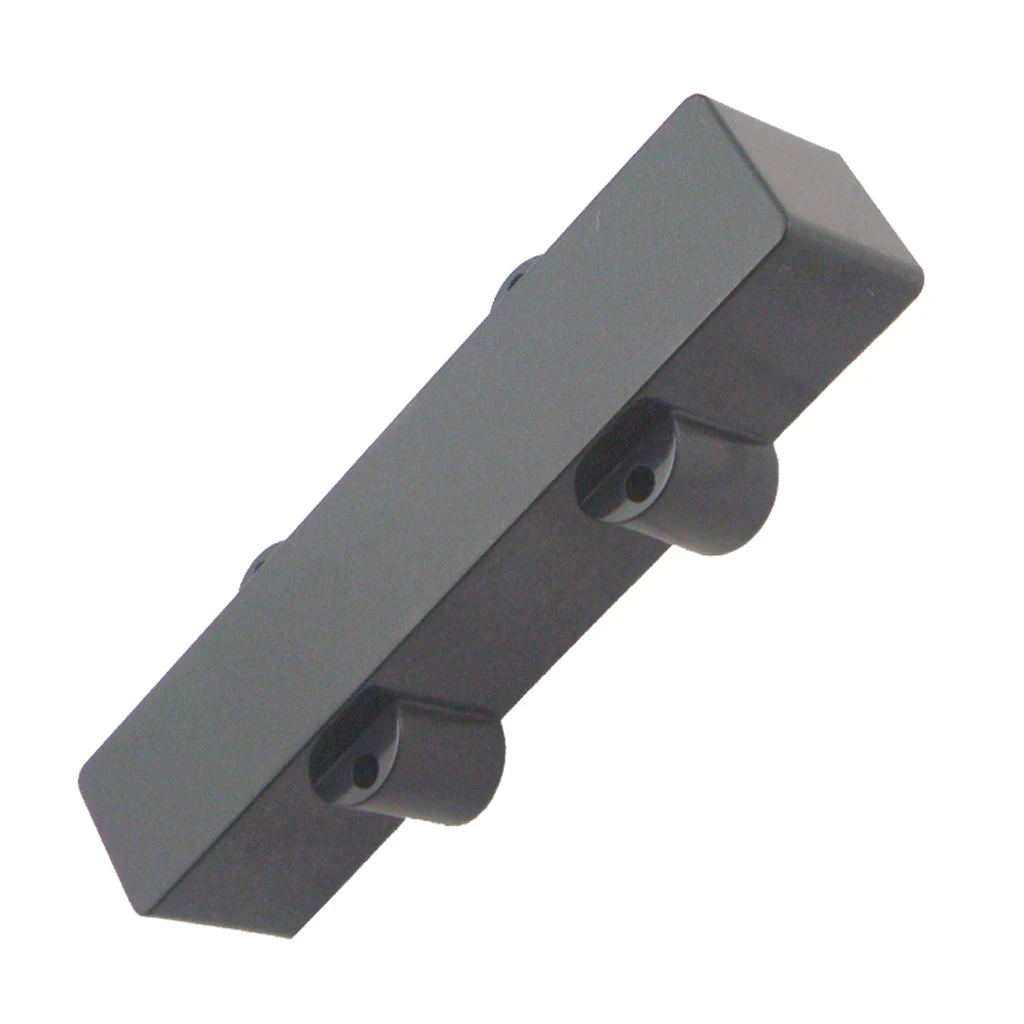 Black Sealed Pickup Covers 2Pcs Plastic For 4-String Jazz Bass Guitar Parts