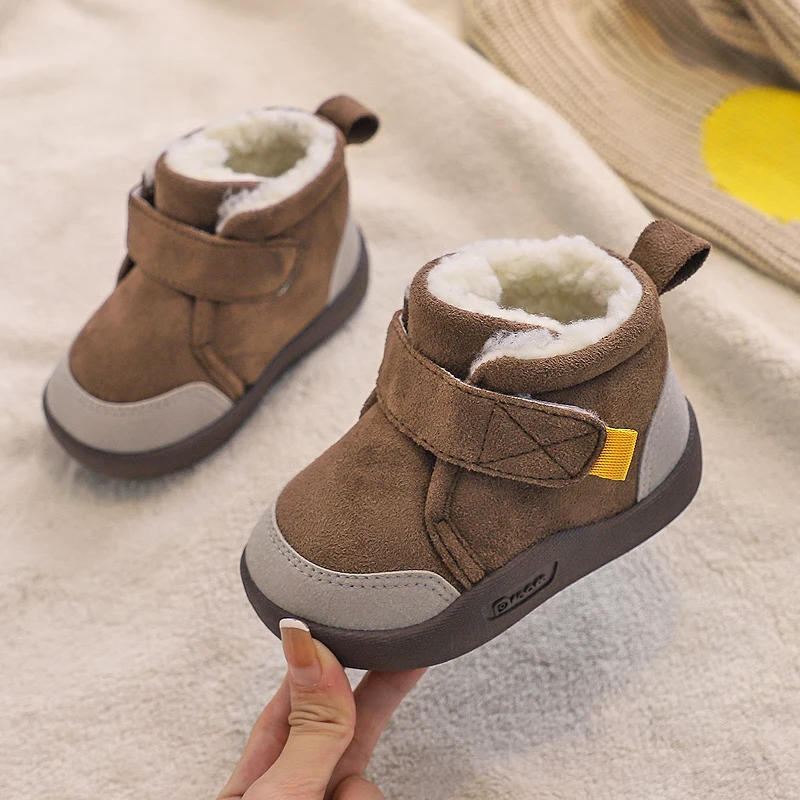

COZULMA Baby Snow Boots 1-4 Years Girls Boys Winter Boots with Fur Shoes Kids Boots Soft Bottom Toddler Cotton Shoes 15-24