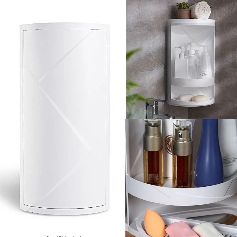 

2 Layers Storage Rack Shower Corner Shelf Solid Display Baskets LBShipping