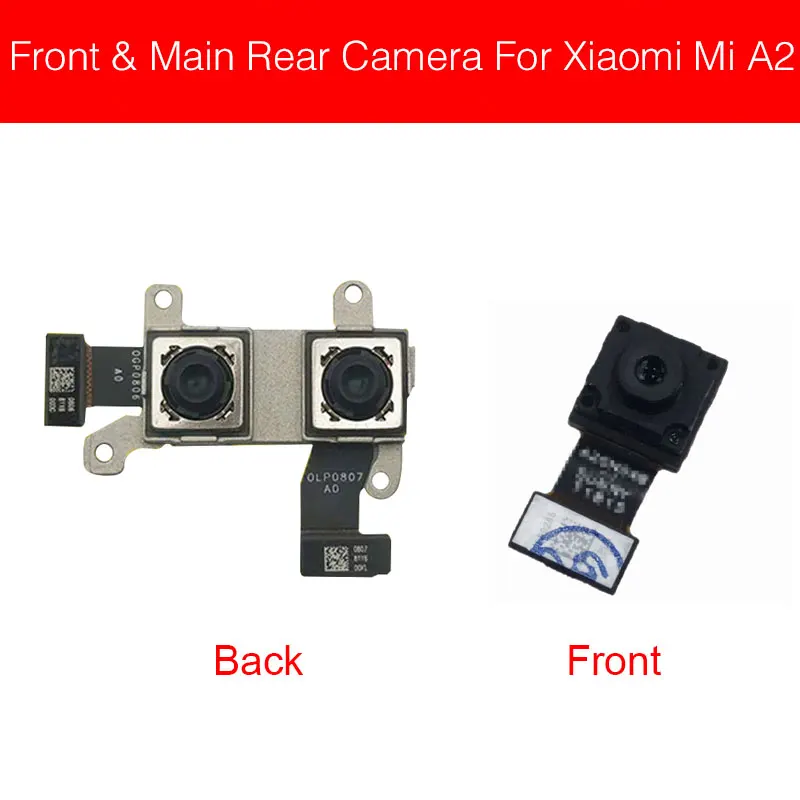 Маленькая Передняя и задняя камера для Xiaomi mi A2 mi A2 6X Задняя Камера Основная камера гибкий ленточный кабель запасные части для телефона