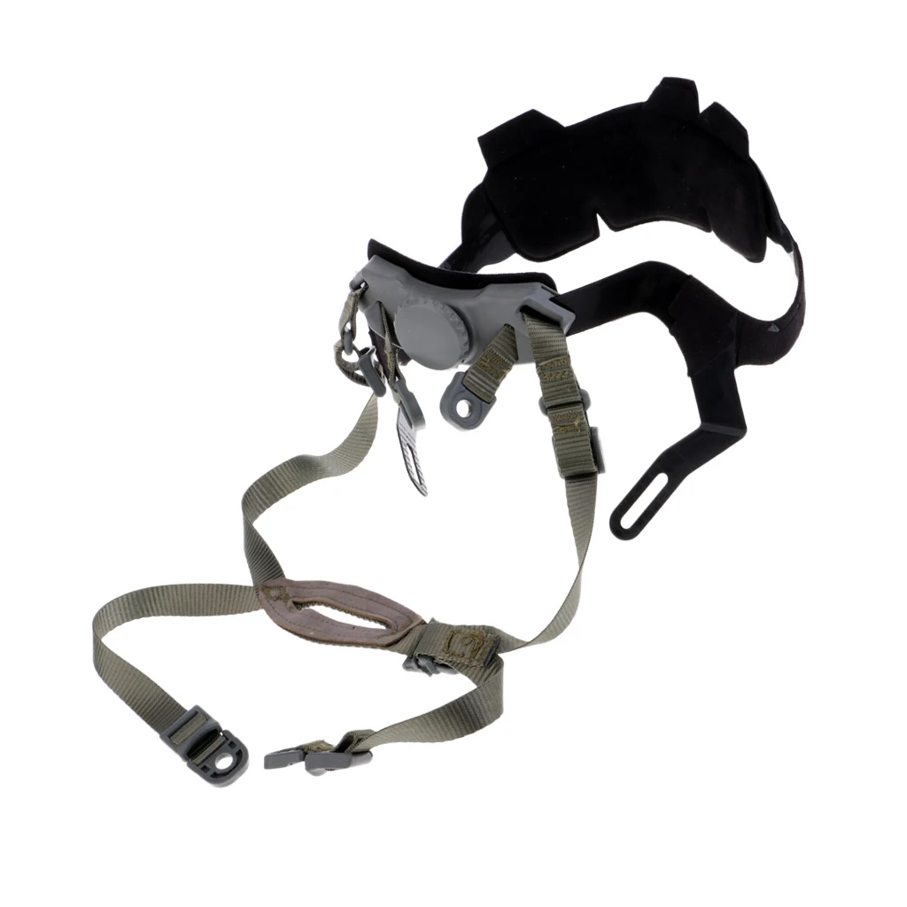 4 Points Helmet Chin Strap w/ Screws & Nuts for Fast ACH MICH Helmet, H-Nape Pad Harness
