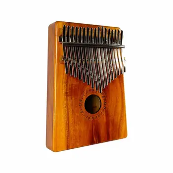 Piano de madera de caoba con 17 teclas, instrumento musical mbira, 17 teclas, máquina de calimba