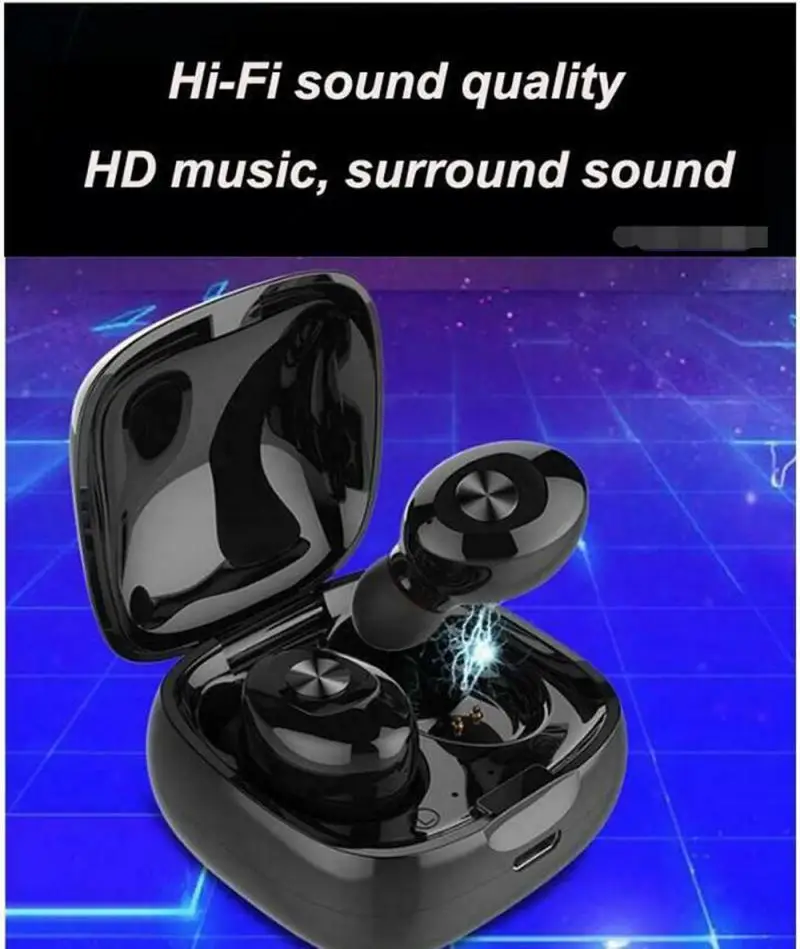 Bluetooth 5,0 гарнитура TWS беспроводные наушники Близнецы наушники 5D стерео мини спортивные наушники с зарядной коробкой одно ухо