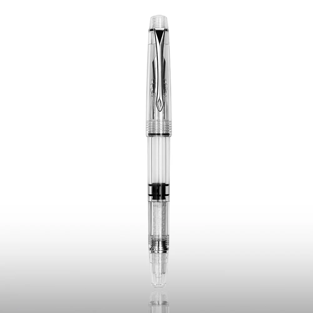 

Stationery Fountain Pen Arts School Business Handwriting Penbbs 494 Piston Transparent Gifts Office Calligraphy Smooth Ink