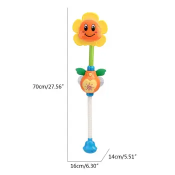 

Cute Sunflower Faucet Shower Electric Water Spray Toy Infants Bathroom Swim Gifs U90B