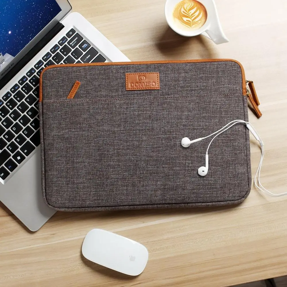 DOMISO 10 11 13 14 15.6 Inch Laptop Sleeve Canvas Case Tablet Bag Protect Computer Pouch Skin Cover for Lenovo / HP /Acer/ Apple