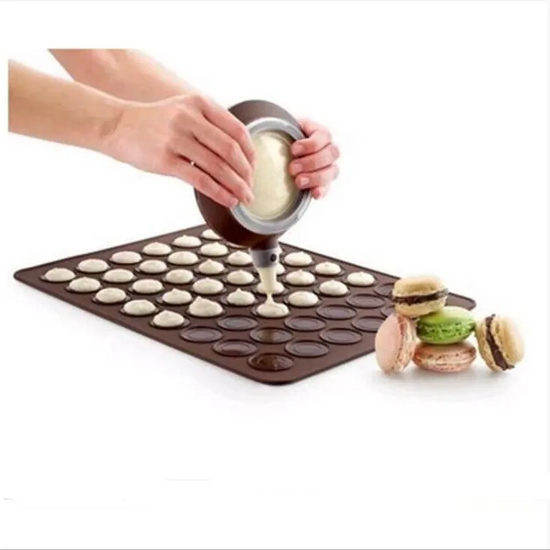 

Food Grade Macaron Silicone Cake Mold 30 Holes Baking Mat Bakery Tools Soap Chocolate Mould Fondant Kitchen Utensils