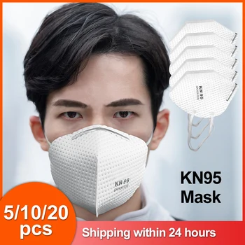 

KN95 Mask for Protection 4 Layers 95% Meltblown Cloth Filter Anti PM2.5 Respirator Dust Reusable Face Masks Protective