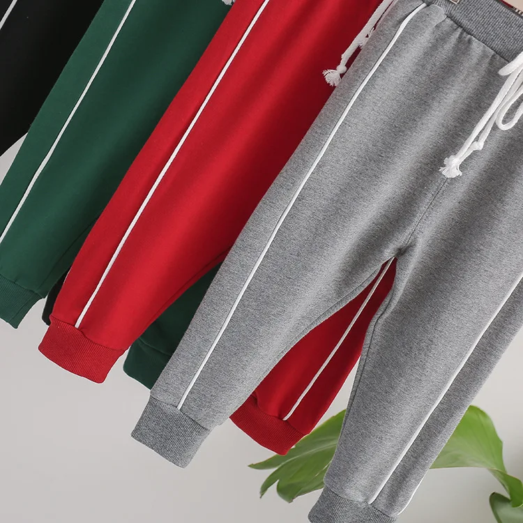 Spring And Autumn Men And Women Children Babies' Trousers Knitted Cotton Brace Four Colors Athletic Pants