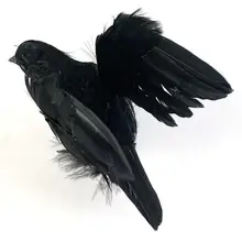 Хэллоуин искусственный Пернатый Ворон модель вечерние реквизит садовый дворовый Декор