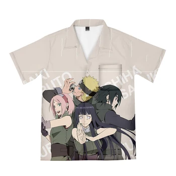 

Naruto shirt summer short-sleeved casual shirt unisex bottoming couple love parent-child role-playing