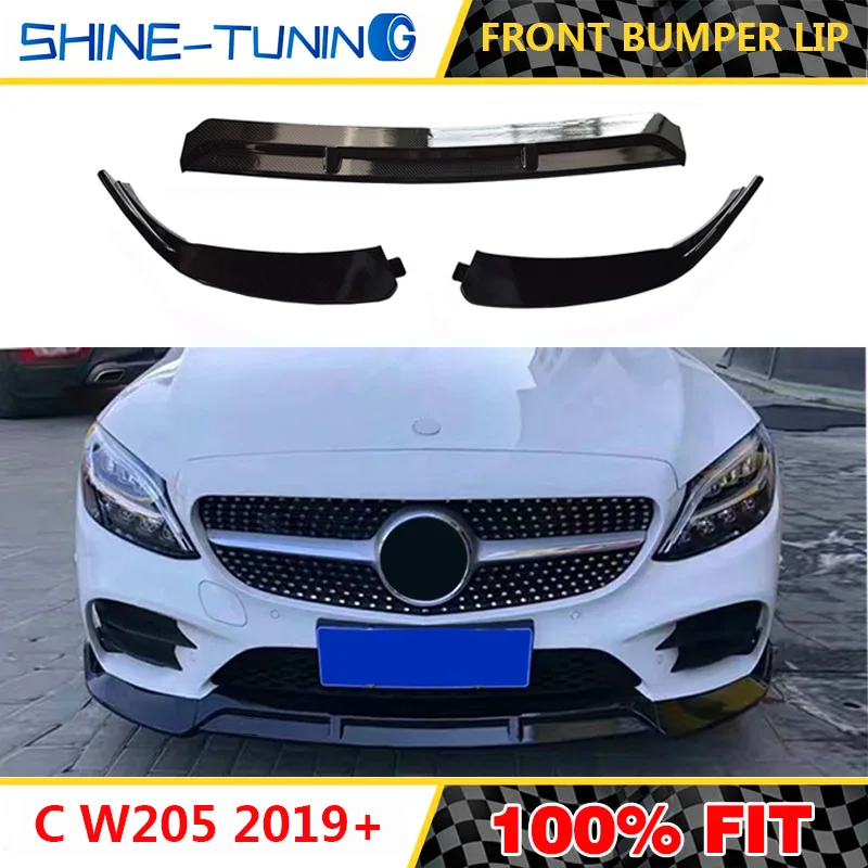 Передний спойлер и для mercedes C Class W205 C63 AMG 2019 + C450 C250 C180 C200 C220 передний губ|Передние