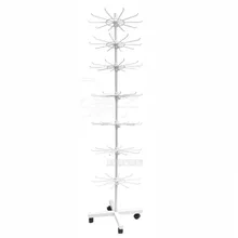  7 Tiers 70 Hooks Rotatable Rack Socks Hat Cap Display Stand Hanger Wig Scarve Bracelet Pendant Storage Holder Shelf Rack Shelves 