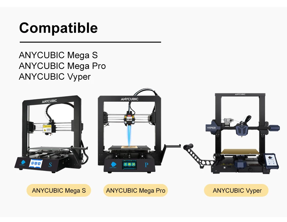 anycúbico mega pro peças da impressora 3d do filamento de vyper 1.75mm