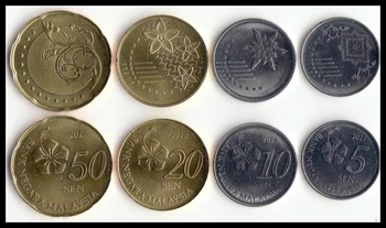 

1 Set 4 Pieces Malaysia Coins Old Original Coin Collectible Edition Real Rare Commemorative Random Year