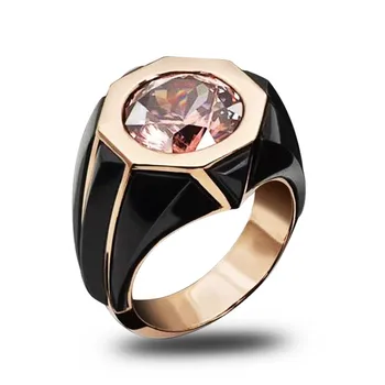 

FFLACELL 2020 Retro Luxury Rings For Women Octagonal Pink Artificial Gemstone Rings Women Fashion Jewelry