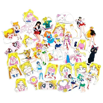 

50Pcs Anime Sailor Moon Sticker Paster Cartoon Scrapbook Craft Decor Cosplay Prop Accessories