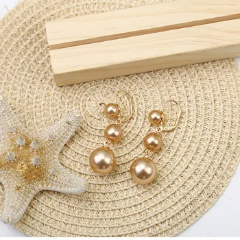 

Retro Pearl Long Tassel Earring for Women Exaggerated Popular Geometric Woman's Earrings for Party Wedding 2020 Women Jewelry