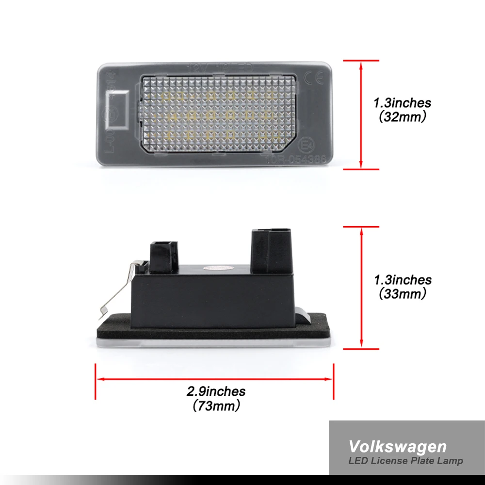 2X LED License Number Plate Light for VW Polo MK5 6R RC 61