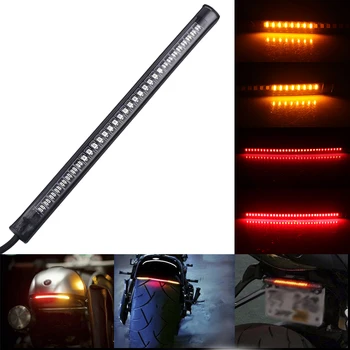 

1PC Universal Car Motorcycle Flexible Brake Tail Stop Light Motorcycle Led Tail Light Turn Signal Brake License Plate Strip DRL