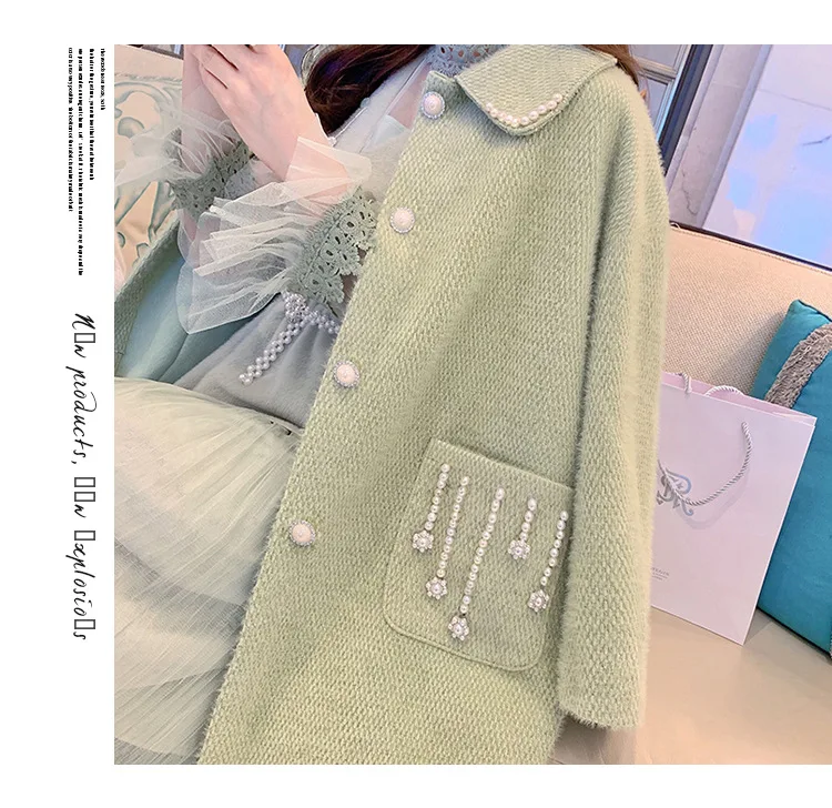 

Zhang Subnet Red High-End WOMEN'S Dress 2019 Autumn And Winter New Style Elegant Sweet Coat Warm And Fresh Plush Duffle Coat
