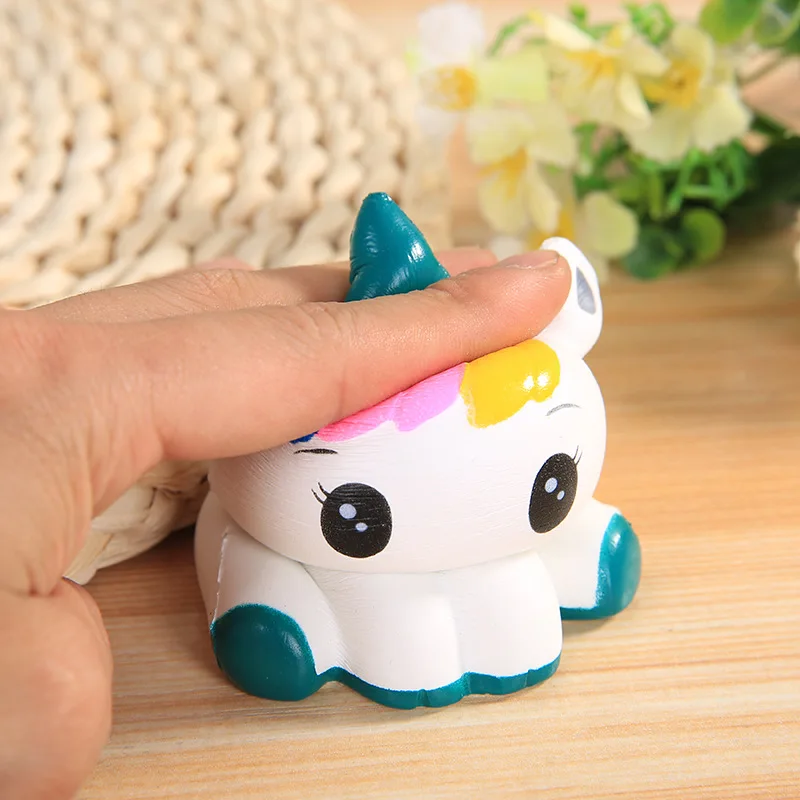 Мягкий отскок игрушка ПУ имитация мультфильм Единорог squishies медленно поднимающийся мягкий Squeeze симпатичный сотовый телефон ремень подарок стресс детские игрушки