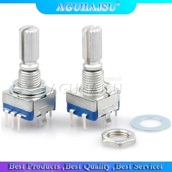 

2PCS Plum handle 20mm rotary encoder coding switch / EC11 / digital potentiometer with switch 5 Pin Q
