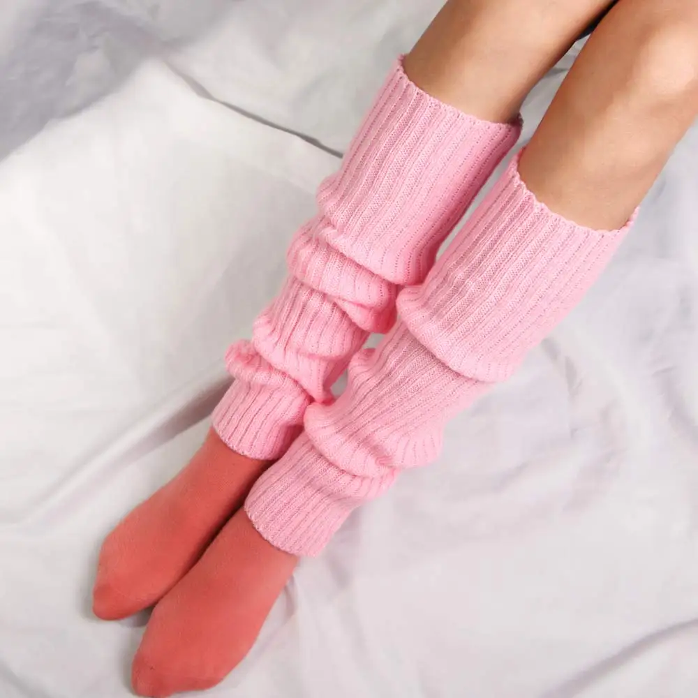 Kawaii-Calentadores de piernas de punto para mujer, medias para botas hasta  la rodilla, mallas cálidas, calcetines de Lolita, uniforme de Cosplay