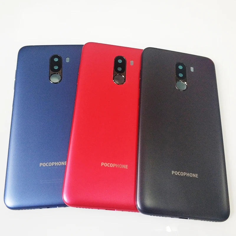 XIAOMI PocoPhone F1 батарея задняя крышка с ключ для боковой кнопки объектив камеры задняя дверь задний корпус чехол для XIAOMI poco F1 pocoF1