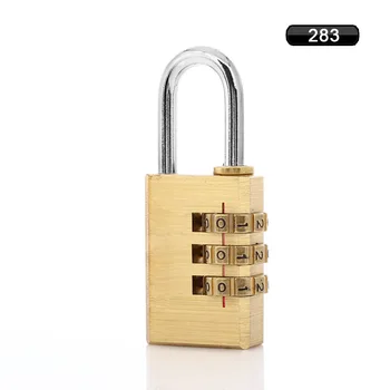 

Solid Brass 3 Large Size Password Lock Toolbox Cabinet Wardrobe Door Padlock 283