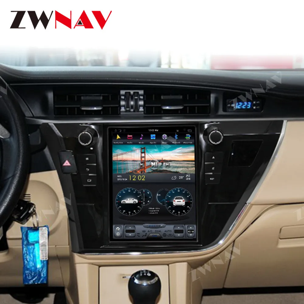 Android 9 64+ 4G Tesla с DSP Carplay Автомобильный мультимедийный плеер стерео для Toyota Corolla- gps навигация