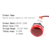 22MM Led Round Square Digital Timer Meter 0-60 minute/0-999hour AC 220V-380V Mini Signal Light hour meter Panel mounting 5