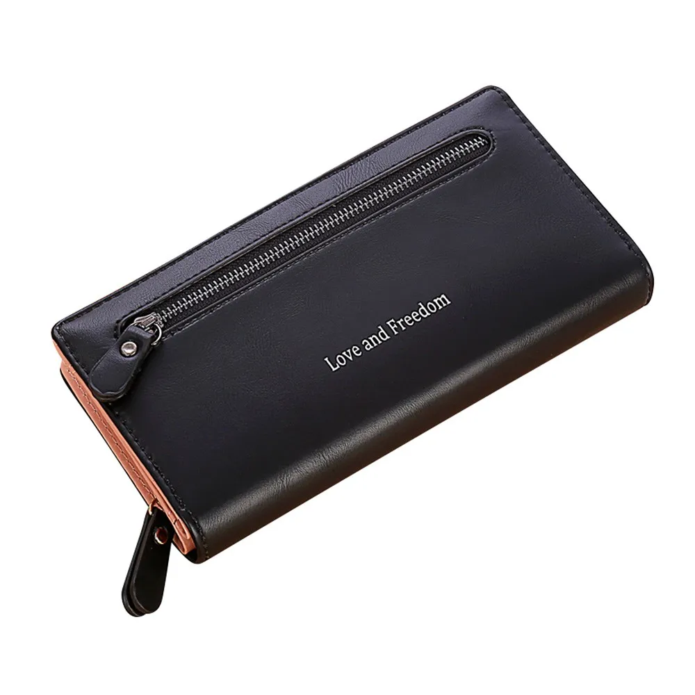 

Women Solid Color Coin Purse Female Long Clutch Lady Wallet Card Position Money Bag Zipper Coin Purse Holders Handbag #PY