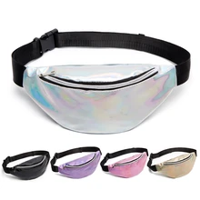 Голографическая поясная сумка для женщин лазерная сумка на пояс банан водонепроницаемые сумки для плавания