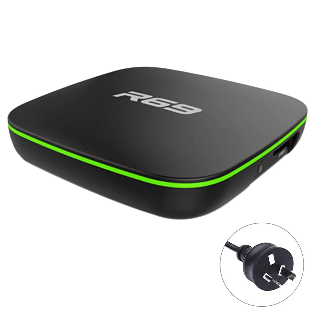 Smart tv Box 1+ 8G четырехъядерный HD 2,4 GHz WiFi 4K медиаплеер ТВ приемник Пульт дистанционного управления EU/US/AU/UK штекер - Цвет: AU Plug
