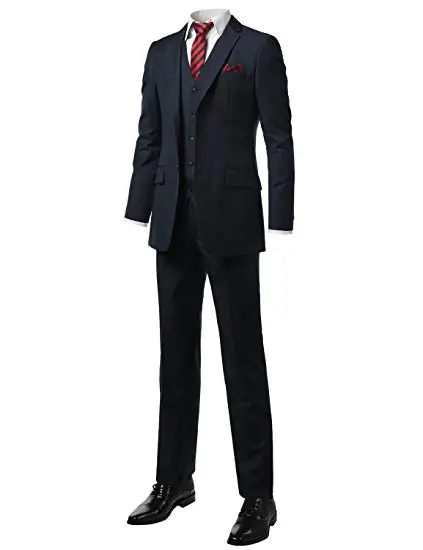 Terno mens suits with pants Business Suits black Single Button Wedding Suit Jacket Coat(Jacket+Vest+Pants)costume homme