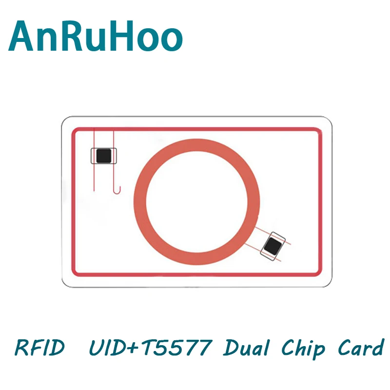 5/10pcs Rfid 이중 주파수 칩 스마트 카드 Uid 재기록 가능 키 125khz T5577 복사 복제 복사기 배지 13.56mhz 복..