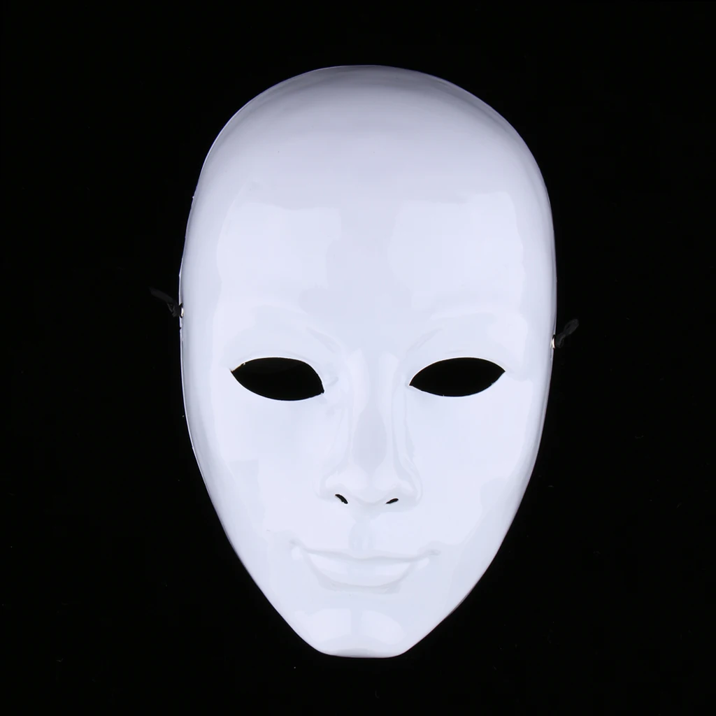 DIY Unpainted Mask White Blank Face Mask Masquerade Costume Masks for Party Decoration Accessories