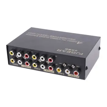 

4 Port AV Audio Video RCA 4 Input 1 Output Switcher Switch Selector Splitter Box