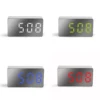 LED Digital Mirror Alarm Clock Mini Clock Multifunctional Snooze Display Time Night LCD Light Table Desktop USB 5v/No Battery 6