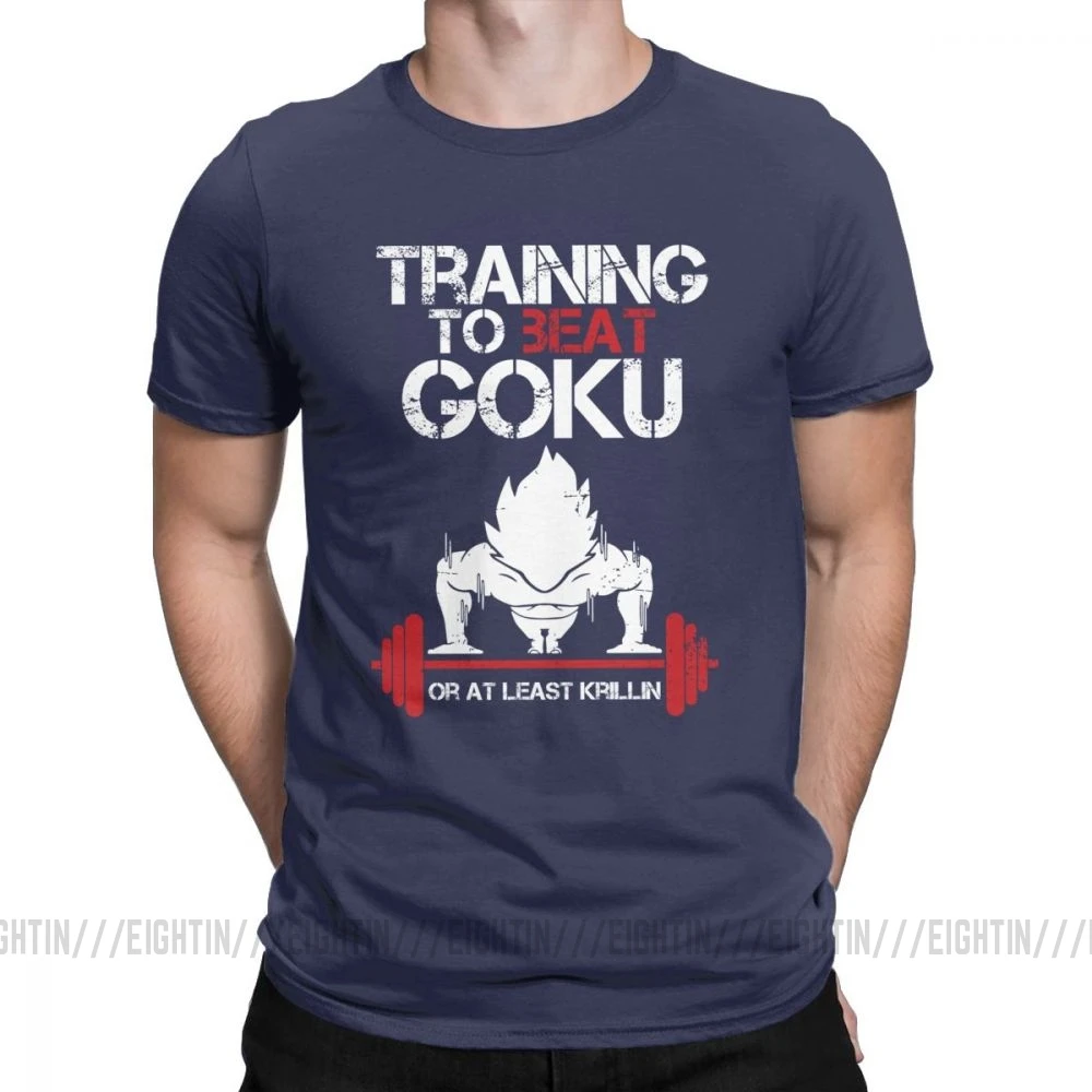 Тёмно-синий Супер Saiyan Goku, тренировочная футболка для спортзала, Dragon Ball, бодибилдинг, футболки для взрослых, хлопок, футболки с круглым вырезом и короткими рукавами, футболка - Цвет: Тёмно-синий