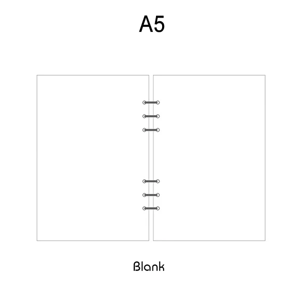 45 листов PP A5 A6 A7 спираль Обложка для ноутбука прозрачная матовая папка Обложка для дневника планировщик бумажные крышки ноутбуков - Цвет: A5-Blank